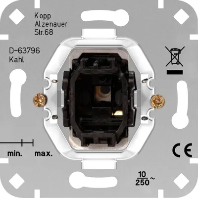 Produktbild von Kopp 503600006, Wippschalter, Thermoplast, Grau, IP20, 250 V, 10 A