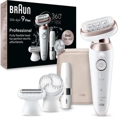 Image de Épilateur Électrique BRAUN Silk Epil 9 Flex, 2 Vitesses, Sans Fil, Autonomie 50 min