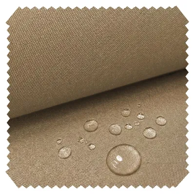 Produktbild von novely® OXFORD 310D SUN Outdoor Stoff Lichtecht (UV 7–8/8) 1 lfm | Wasserabweisender Markisenstoff für Gartenmöbel, Kissen & Außenbereich - Farbe: 34 Dunkelbeige, KI-generiertes Bild