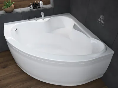 Zdjęcie produktu dla Wanna Akrylowa Zestaw 4w1 Asymetryczna 130x130 Biała + Obudowa Akrylowa, Nowoczesny Premium Syfon i Nogi (stelaż) w komplecie | BADLAND STANDARD