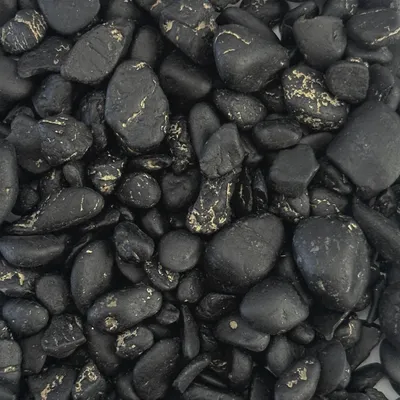 Produktbild von Farbige Batiksteine 8-16mm | Bunte Dekosteine | 1kg Schwarz