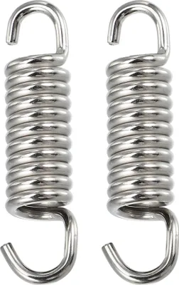 Produktbild von 2 Stück Auspufffedern Motorrad Universal Auspuff Rohr Feder Edelstahl Auspuff Feder für Motorrad Roller 43mm