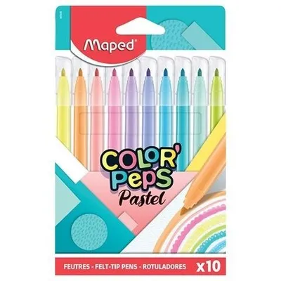 Produktbild von Maped Fasermaler COLOR'PEPS Pastel 10er Kartonetui