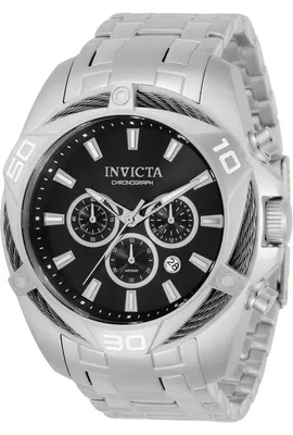 Obrázek produktu pro Invicta Bolt 34118 Pánské Hodinky - Quartz Hnutí - Nerezová Ocel s Šedým Ciferníkem - 50 mm