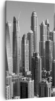 Produktbild von Bild auf Leinwand - Leinwandbild - Einteilig - Wolkenkratzer Fotografie Dubai - 45x80cm - Wand Bild - Wanddeko - Wandbilder - Leinwanddruck - Bilder - Wanddekoration - Leinwand bilder - PA45x80-4388