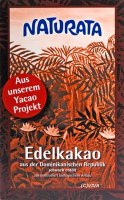 Produktbild von Naturata Edelkakao aus dem Yacao-Projekt, schwach entlt 125g