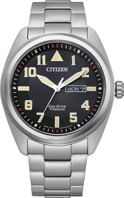 A studio shot of a men's wristwatch.