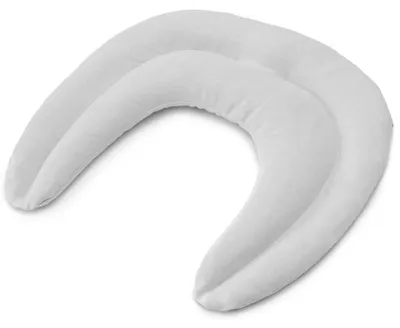 Produktbild von Johanniskern Körner-Nackenhörnchen mit Kammern schneeweiß - Nackenkissen - Wärmekissen für Nacken