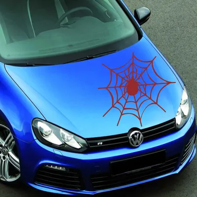 Produktbild von Aufkleber - Autoaufkleber "Spinnennetz" 60cm x 63cm dunkelrot - Tuning Carystyling Heckscheibe Auto