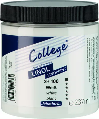 Produktbild von Schmincke College Linol Weiss 237ml 39100053 Linoldruck Farbe