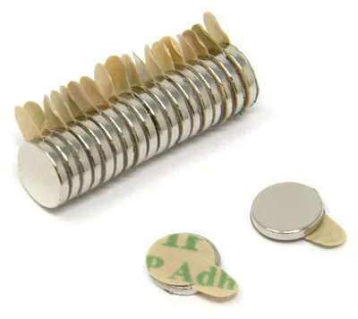 Neodym-Scheibenmagnete N35, 20 St., selbstklebend, 0,1 kg Haftkraft