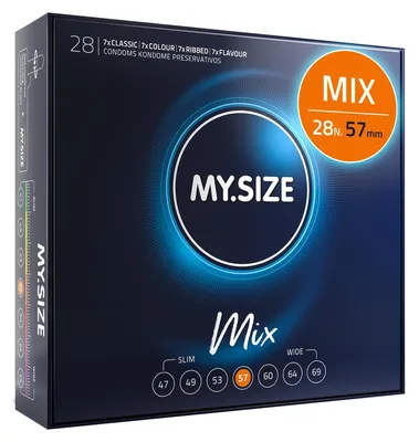 Immagine prodotto di My.Size Mix Preservativi misura 4, 57 mm, confezione grande, 28 Pezzi