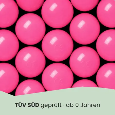 Image de 50 balles pour piscine à balles 5,5cm Balles en plastique pour bébé Balles de jeu roses