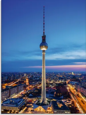 Produktbild von ARTland Glasbild Berlin Fernsehturm Größe: 45x60 cm