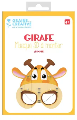 Produktbild von Giraffen 3D-Bastelmaske aus Schaumstoff 16 x 23 cm - Einheitsgröße