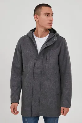 Produktbild von 11 Project PRKnud Herren Wintermantel Wollmantel Winterjacke gefüttert mit Kapuze