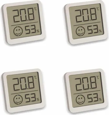 Zdjęcie produktu dla Termohigrometr cyfrowy TFA 30.5053.02.04, 4 sztuki, biały