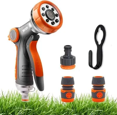 Produktbild von Famanu Hochdruck-Gartensprayer mit 8 Sprühfunktionen - Metall, Messing, ergonomisch