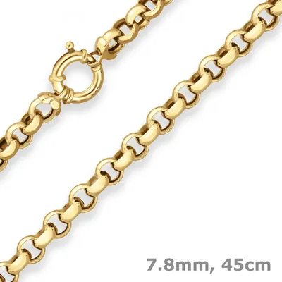 7-8mm-Erbskette-hohl-aus-585-Gelbgold-45cm