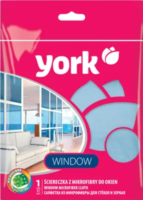 Obrázek produktu pro York, Ściereczka z mikrofibry do mycia okien 30 x 30 cm, 1 sztuka