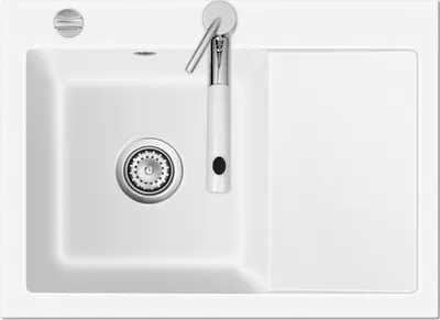 Produktbild von Flächenbündige Spüle MERA 70 F Polar mit Becken links u. Excenterbedienung