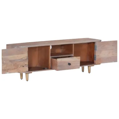 Image de vidaXL Armoire TV 118x30x40 cm bois massif acacia