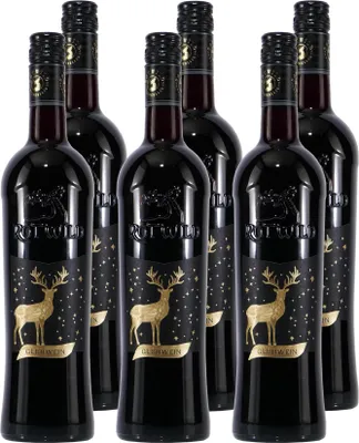 Produktbild von Peter Mertes Rotwild Glühwein rot, 6x 0,75 Liter, mit Aromen von Zimt, Nelke und Vanille