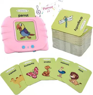 Produktbild von Kartenlernmaschine Sichtwörter Kindergarten Vorschule Lesung für Kleinkinder Pink