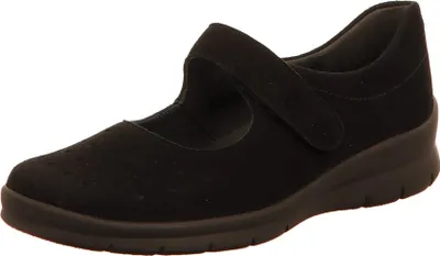 Produktbild von Semler Xenia Samt-Chevro schw. Baby - Jungen Spangenballerina in Schwarz, Größe 4.5