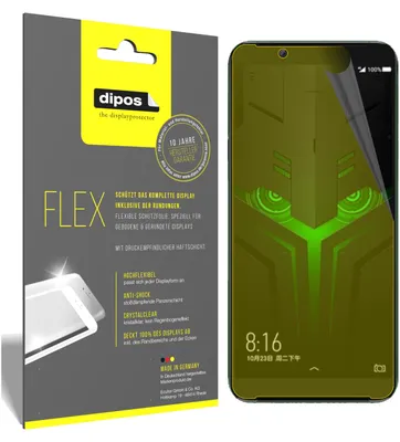 Produktbild von 3x Xiaomi Black Shark Helo Schutzfolie Folie, 100% Displayabdeckung, dipos Flex