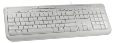Produktbild von Microsoft Wired Keyboard 600, White Tastatur USB Weiß - Tastaturen (White, Verkabelt, USB, Weiß)