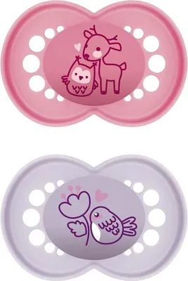 Produktbild von Mam Original Pure Silicone Pacifier +6 Months Pink/Purple - 2 Units