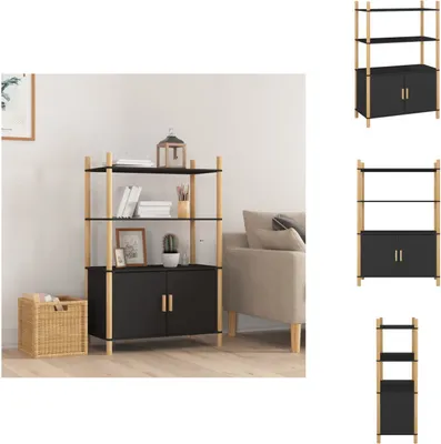 Obrázek produktu pro vidaXL Highboard black 80x40x121 cm materiál na bázi dřeva - Příborníky