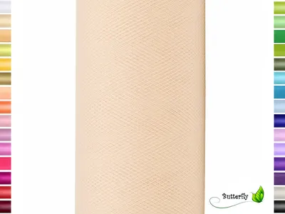 Produktbild von 9m Rolle Tüll 15cm, Farbauswahl:champagner 815