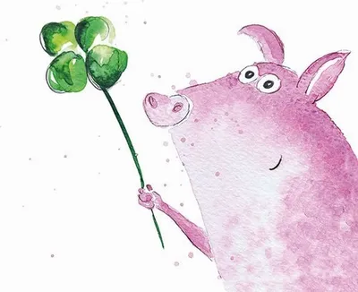 Produktbild von 20 Servietten Lucky Pig - Lustiges Schwein mit Kleeblatt 33x33cm