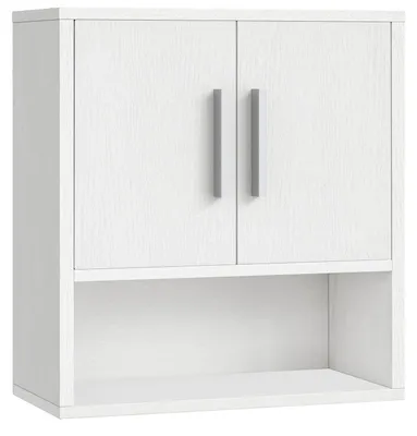 Image de Armoire de salle de bain avec étagère réglable, dimensions 38 x 18 x 41 cm, couleur blanche