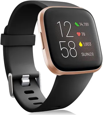 Obrázek produktu pro pro náramek Fitbit Versa 2/náramek Fitbit Versa, silikonové sportovní klasické náhradní náramky na zápěstí Kompatibilní s Fitbit Versa Lite/Fitbit Versa 2/Fitbit Versa pro ženy Muži, malé černé, S