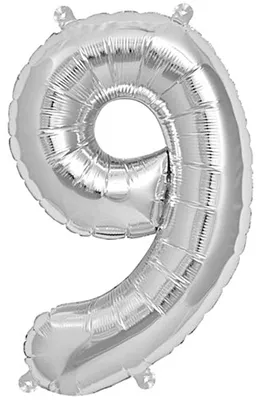 Produktbild von Folienballon 9 silber