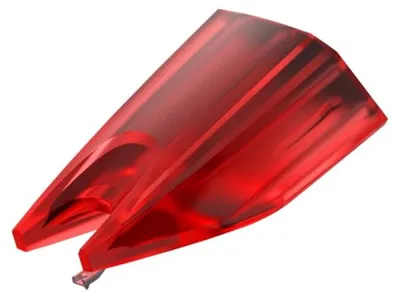 Productafbeelding van Vervangende Naald - Naald - Muziek Afspelen - Elliptische Diamant - 0.2 g - Rood