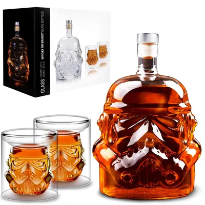 Zdjęcie produktu dla Karafka do whisky Karafka whiskey - 750 ml - Szkło - Z 2 szklankami