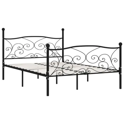 Immagine prodotto di vidaXL Struttura letto con rete a doghe in metallo nero 140 × 200 cm