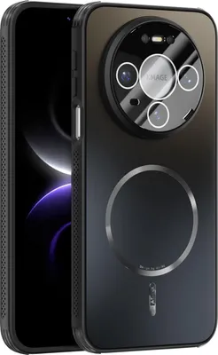Image de Coque magnétique pour Huawei Mate 80/Mate 80 Pro, coque mate PC+TPU avec protection des objectifs, coque résistante aux chocs avec dissipation de la chaleur Noir
