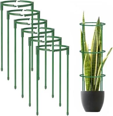 Image de Support pour plantes, anneau semi-circulaire, 14,5 x 15 cm, lot de 12