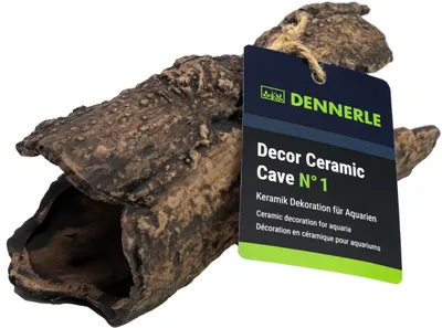Produktbild von Aquariumdekoration DENNERLE Decor Ceramic Cave N° 1 Baumstammhöhle 17 x 8 x 8 cm braun