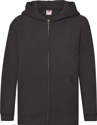 Produktbild von F401K - Fruit of the Loom Kids´ Premium Hooded Sweat Jacket Black    164