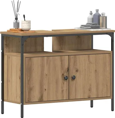 Produktbild von "2026 Aktion"Waschbeckenschrank/Badschrank Modernes Design - Badezimmerschrank Badmöbel - Artisan-Eiche 80x30x60 cm Holzwerkstoff DEMöbel 7347782
