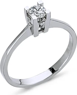Produktbild von 0,25 Carat Diamant Solitär Ring Meisterwerk 14 Karat Weißgold
