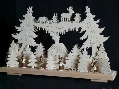 Produktbild von Schwibbogen mit Winterkinder und Beleuchtung BxHxT 50x31x7cm NEU