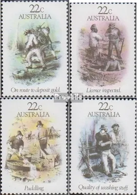 Produktbild von Briefmarken Australien 1981 Mi 749-752 (kompl.Ausg.) postfrisch Goldrausch