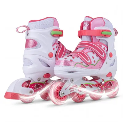 Produktbild von COSTWAY Inline Skates Kinder, Rollschuhe Inliner 4 Größen verstellbar 38–41, Inlineskate mit leuchtenden Rädern, Roller Skate für Mädchen&Jungen 5-14